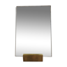 Rectangular art deco mirror, to be installed, on brass stand, 32 cm
