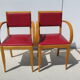 Pair of bridge armchairs , year 50-60 , beech