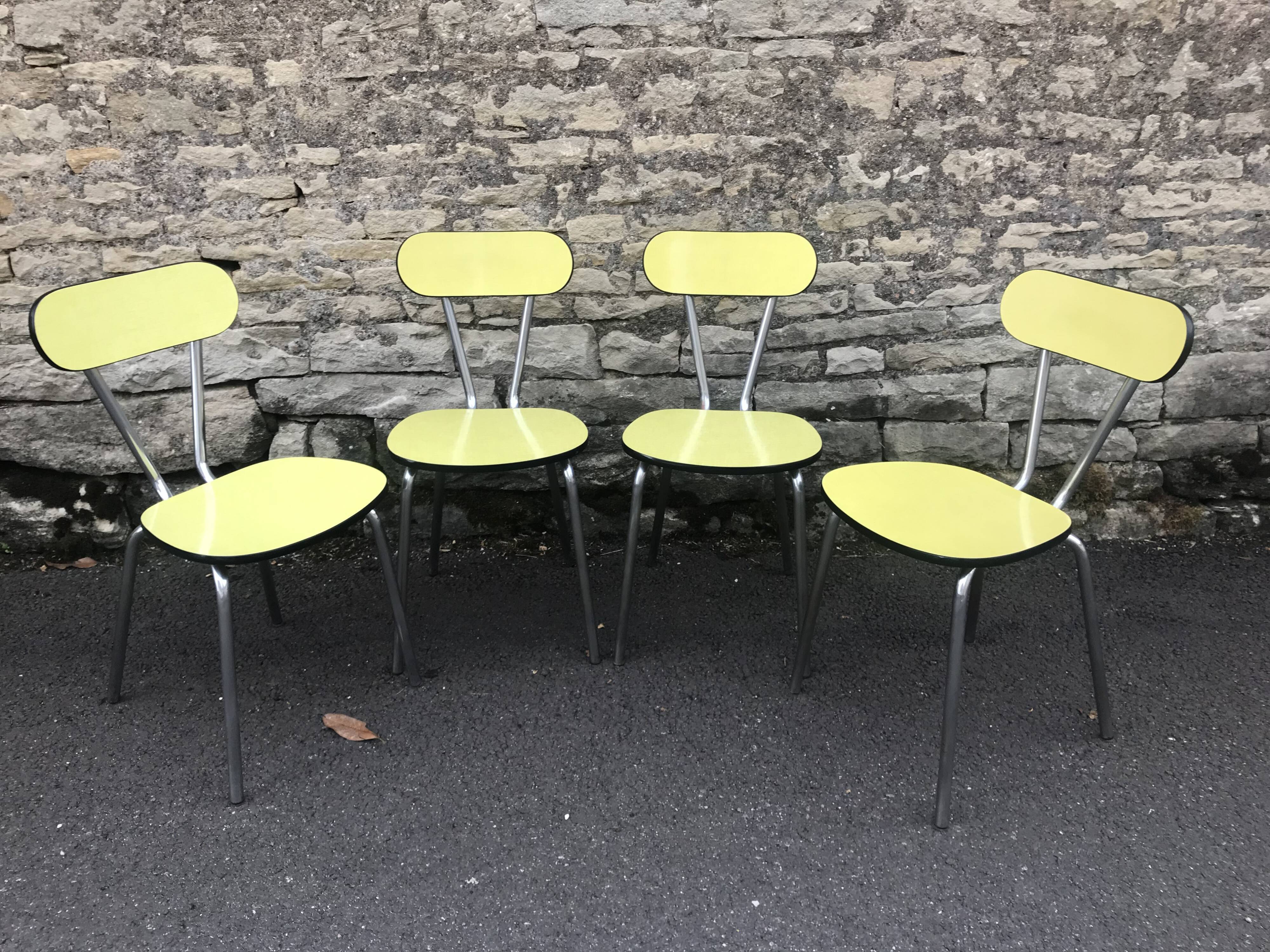 Yellow formica chairs