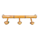 Old turned wooden coat rack 1930s bamboo style - 3 hooks
