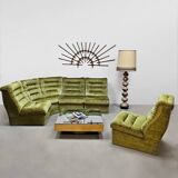 Vintage modular lounge sofa 'Forest velvet'