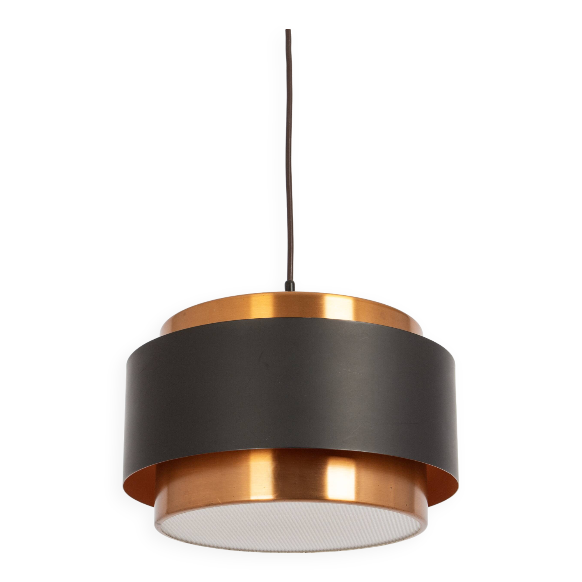 Jo Hammerborg copper Pendant Light - Juno -, for Fog & Morup, 1960s