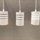 Cylinder-shaped hanging lamps from Danish Super-Light, 1980s.
