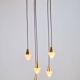 Glass and Brass Cascade Pendant Lamp by Schmidt Leuchten, 1970s