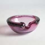 Murano glass purple bullicante trinket bowl, 1960s