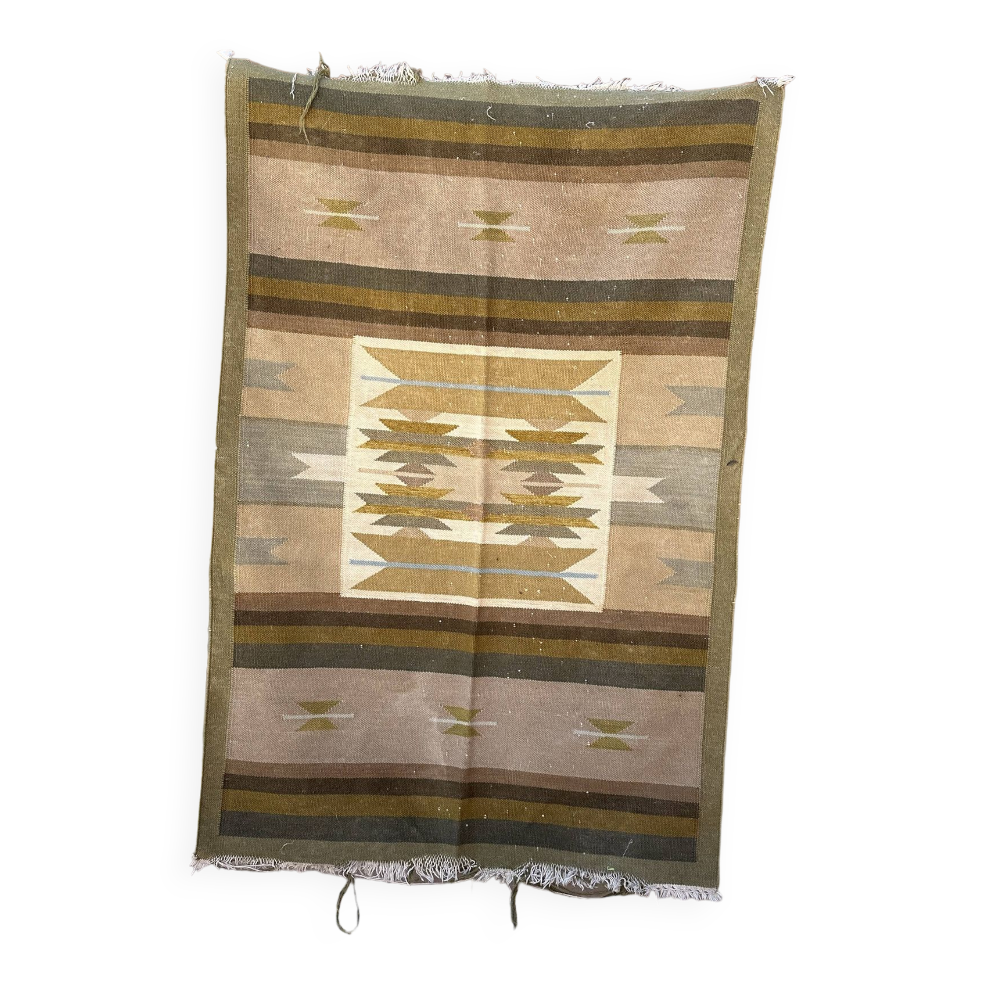 Green Moroccan carpet - 117 x 174 cm