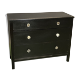 Chest of drawers in oak and glass buttons - 30 years