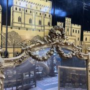 Louis XVI style mirror in gilded wood