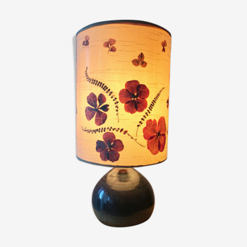 Lampe en grès bleu