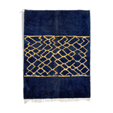 Modern Moroccan carpet dark blue