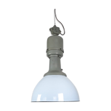 Suspension vintage en émail bleu clair de l'usine ElKo, années 1960