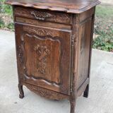 Renaissance chest of drawers in solid dark oak wood