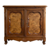 Meuble bar et support écran style Bressan en bois massif