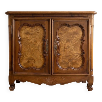 Bar cabinet and screen support in Bressan style made of solid wood.