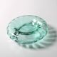 Cendrier en verre soufflé vintage teal, cendrier italien des années 50 / années 70