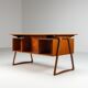Svend Age Madsen freestanding desk in teak H.P. Hansen Denmark 1960