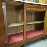 Art Deco showcase sideboard in merisier et zebrano