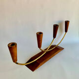 Teak candleholders, 1960s