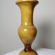 Small vintage hand-turned olive wood vase