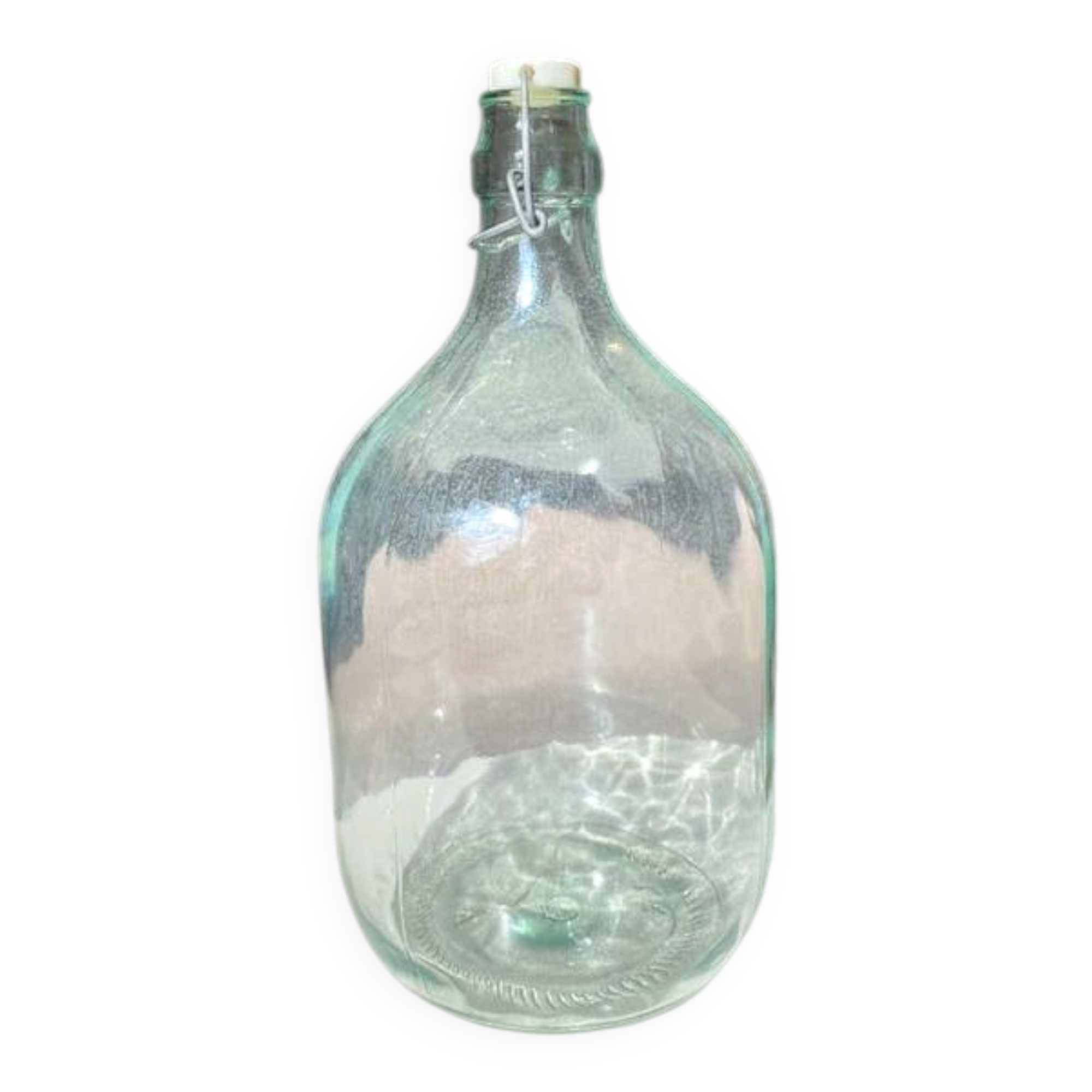 Transparent glass bottle