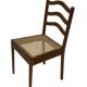 Vintage Teak Chair with Webbing - 1970s Design