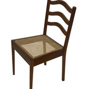 Vintage Teak Chair with Webbing - 1970s Design