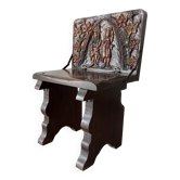 Chaise pliante espagnole style renaissance en bois sculpté par mades