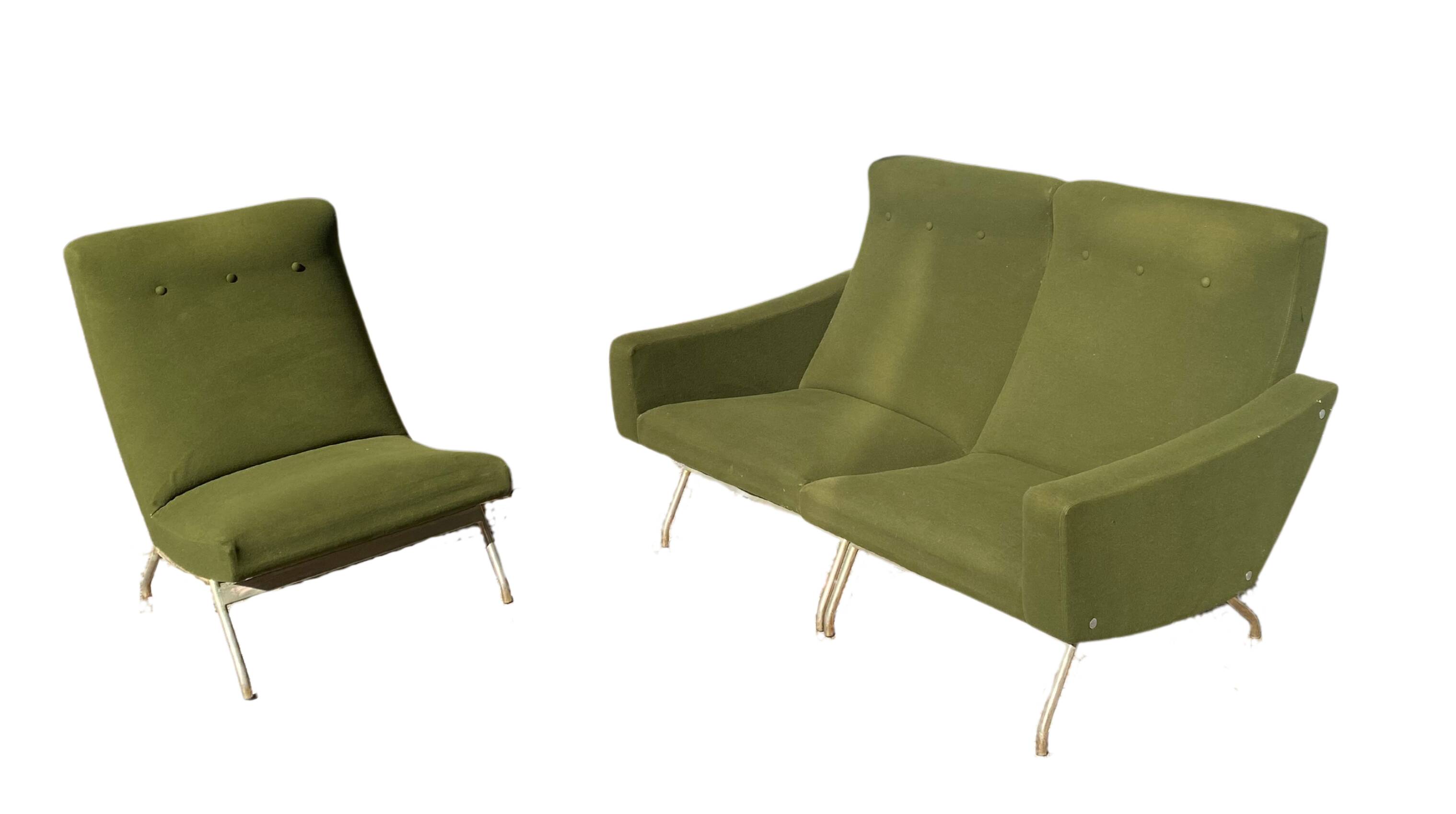 3 armchairs signed by Gilbert Steiner,