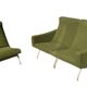 3 armchairs signed by Gilbert Steiner,