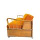 Vintage orange wooden sofa