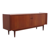 Danish teak sideboard with tambour doors, 1960s