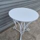 Table ronde de jardin fer forgé blanc