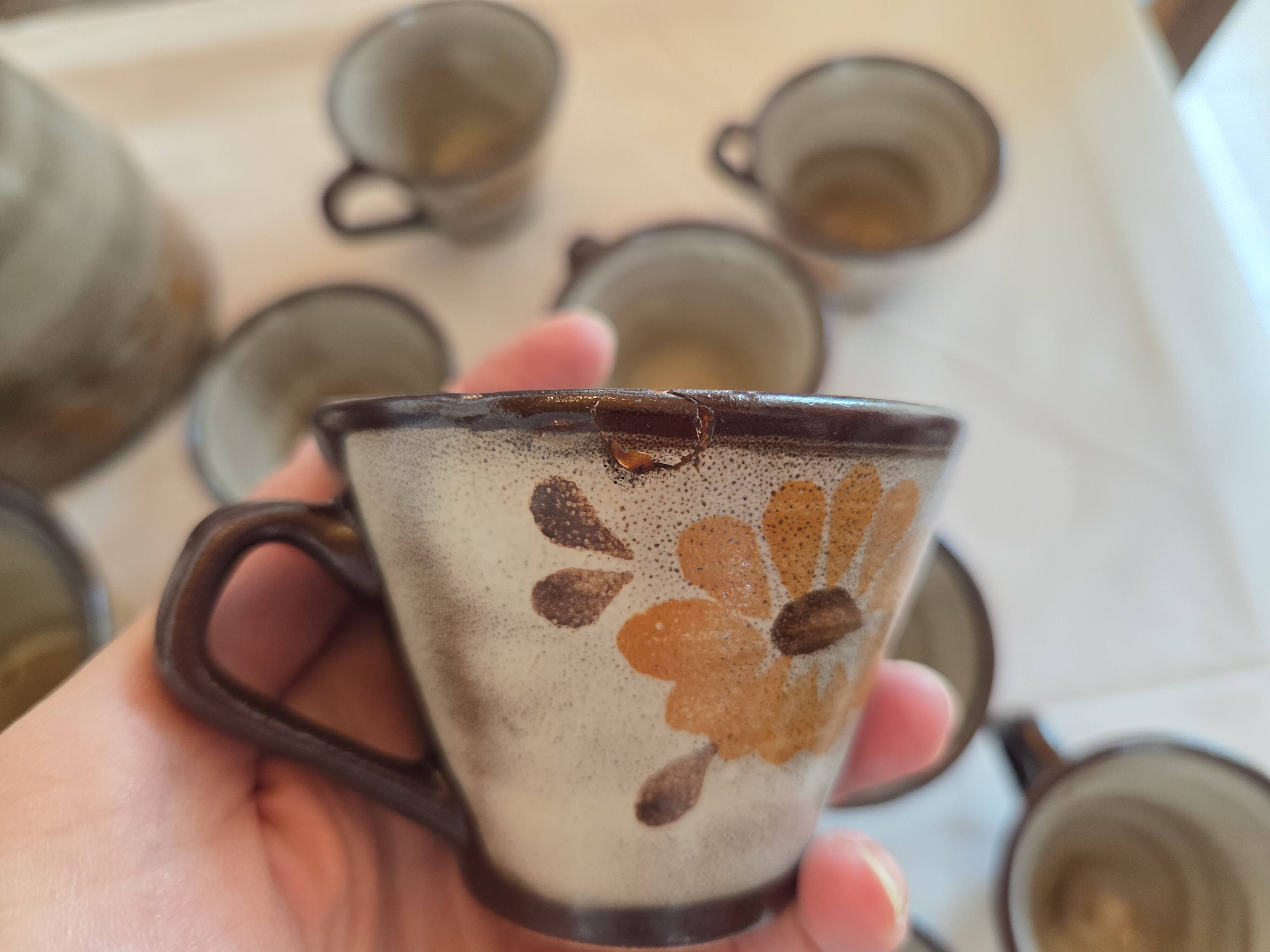 Vintage coffee service in stoneware from Soufflenheim - 20 pieces