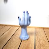 Small vintage ring sizer and purple soliflore