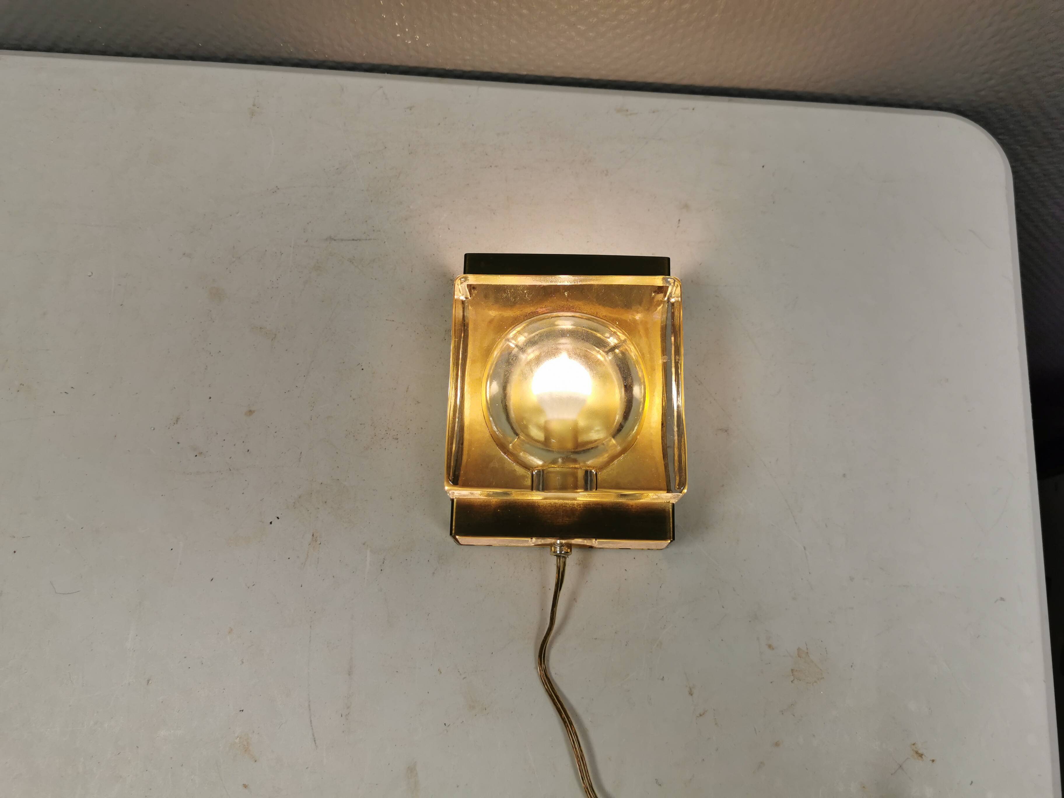 Very rare maritime wall lamp made by Danish Vitrika in the 1960s