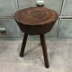 Brutalist tripod stool in solid wood