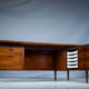 Executive Desk with Sideboard in Rosewood by Arne Vodder for Sibast Møbelfabrik, Denmark, 1950s