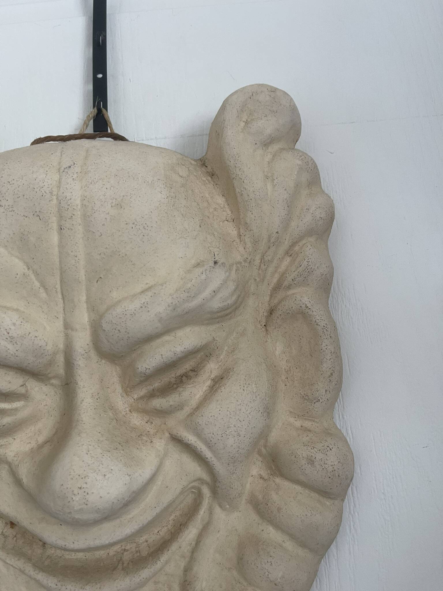 Ancient Rare Head Face Mascaron Satyr Mask Pottery Bavent France Clay