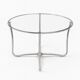 Table basse ronde en verre de style Bauhaus, Tchécoslovaquie, années 1930-1940