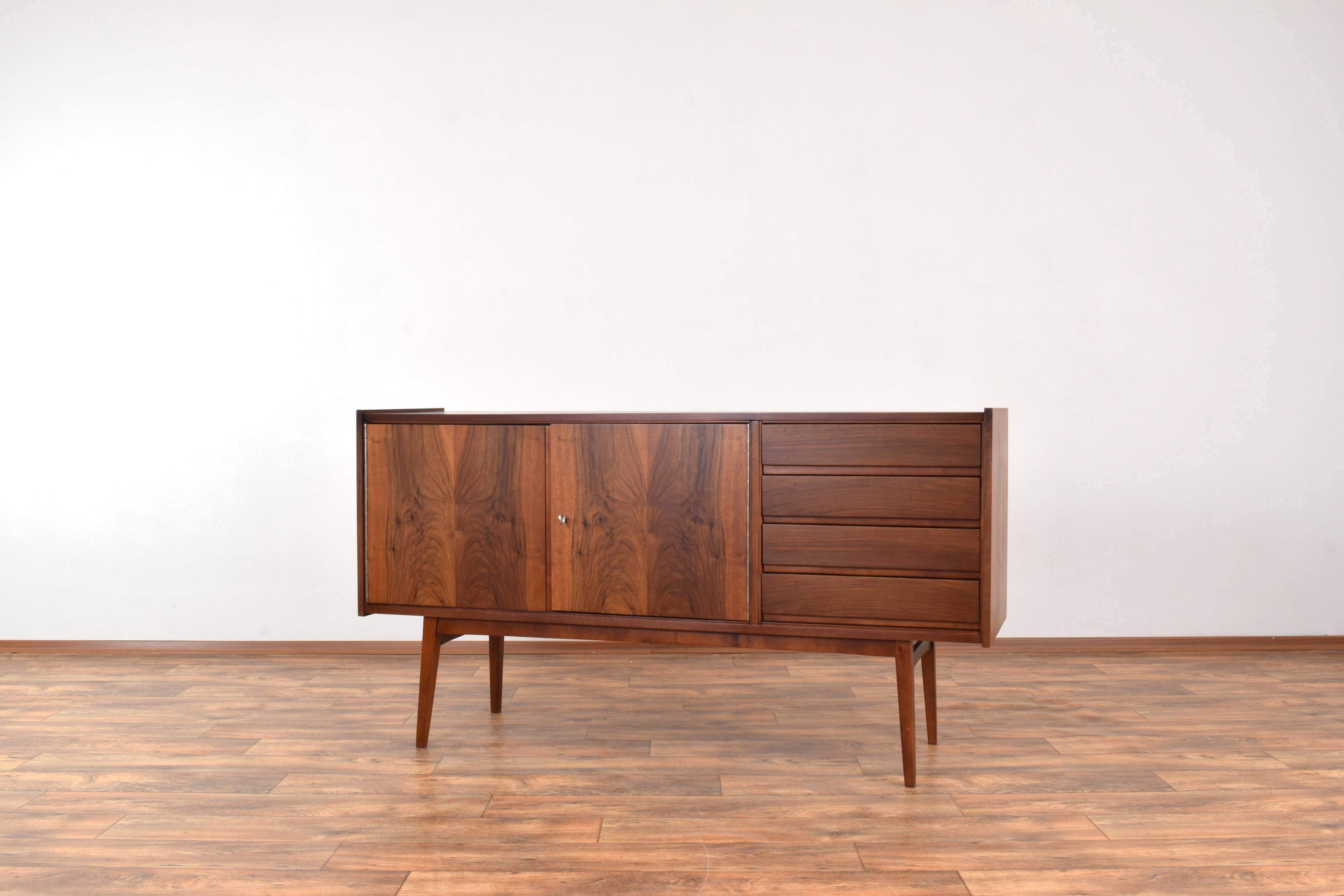 Mid-Century Walnut Sideboard by S. Albrecht, 1960s.