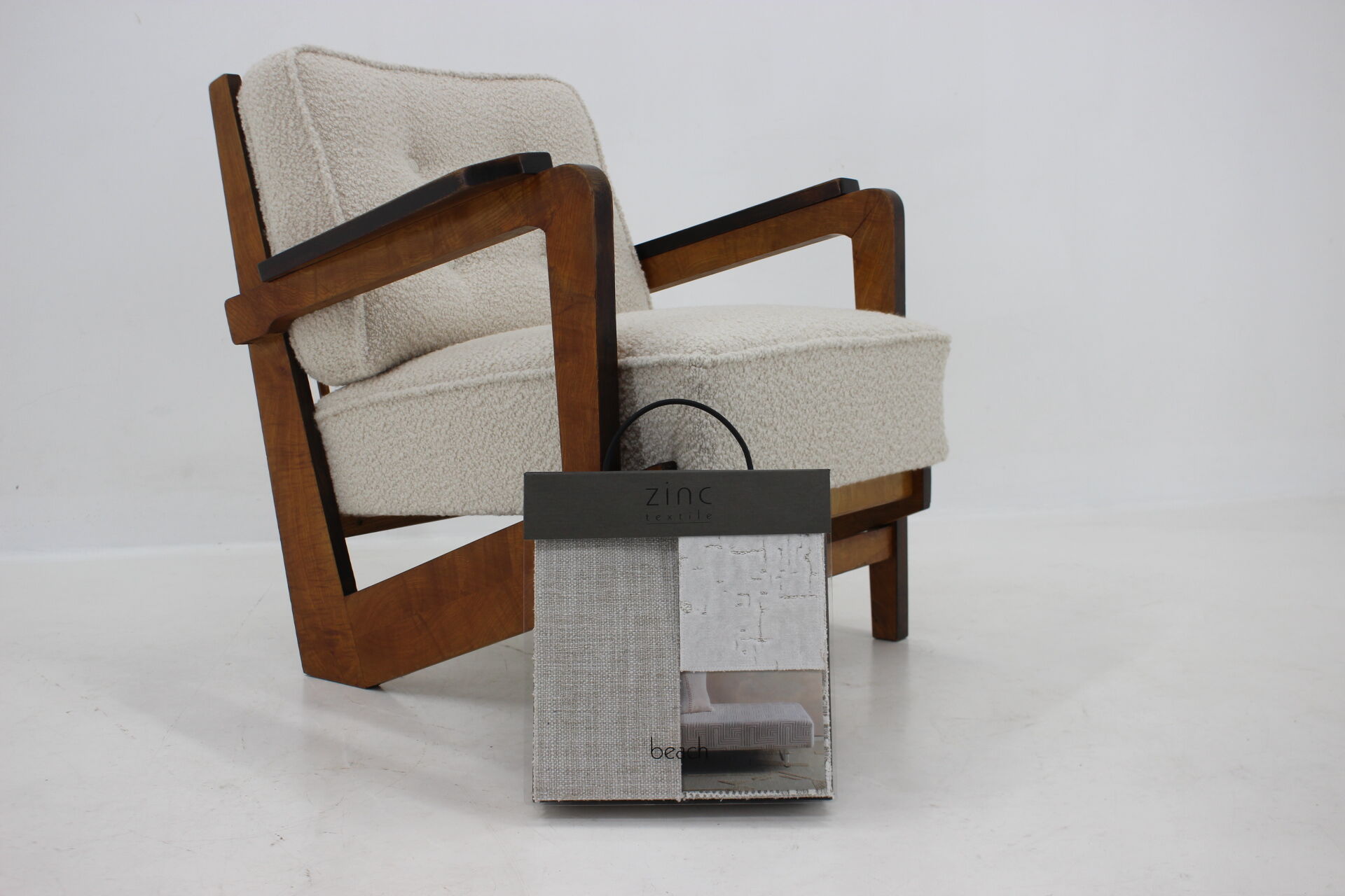 1930's unique cubist armchair, Czechoslovakia