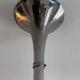 Vintage art deco chandelier, chrome and pink glass, vintage 1930