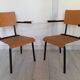 Paire de fauteuils métal tubulaire 1954