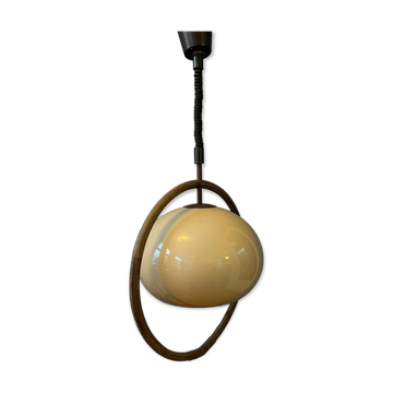 Suspension champignon Space Age en bambou par Dijkstra, milieu XXème