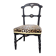 Napoleon III chair reinterpreted – Leopard seat & patinated black wood