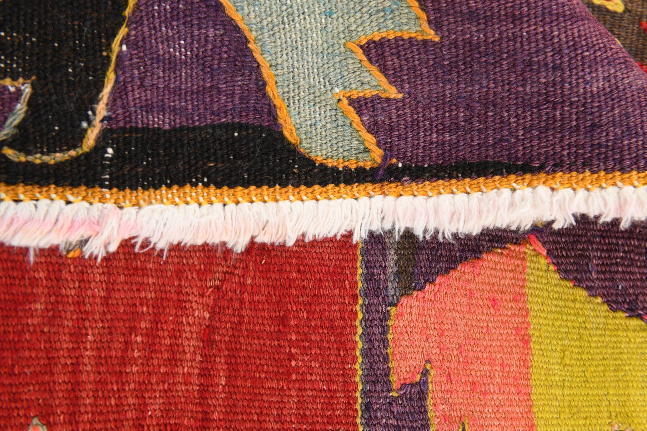 5x8 Red & Yellow Handmade Turkish Kilim Rug, 155x245Cm