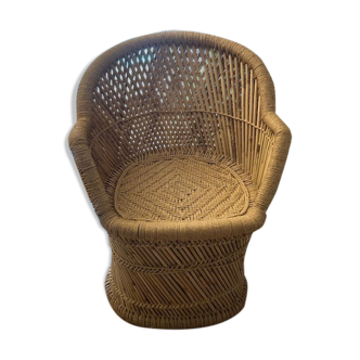 Bamboo wood armchair