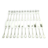 Christofle – 12-piece silver-plated fish cutlery set