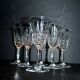 Set of 6 tarn white wine glasses 13.8 cm in diamond cut crystal from saint-louis