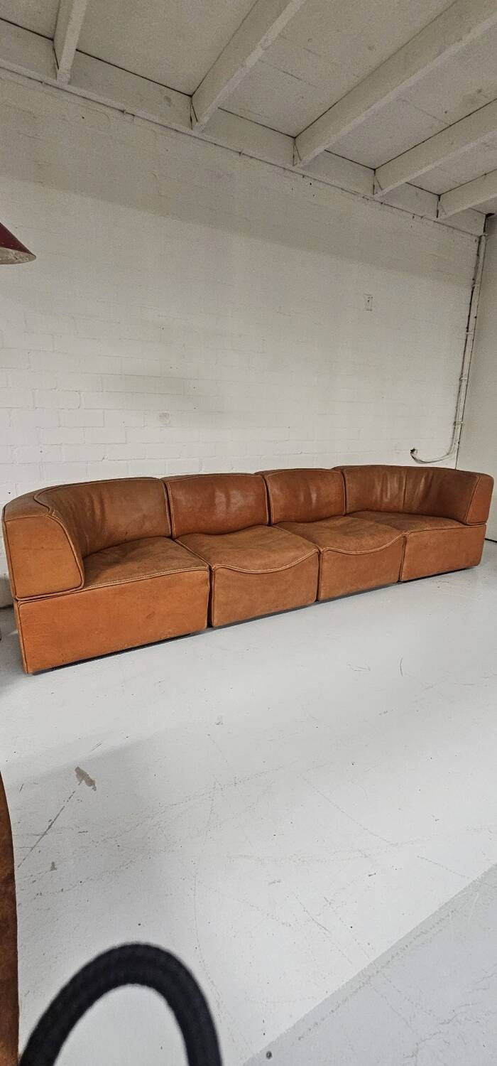 Canapé modulable De Sede DS 15 en cuir de selle